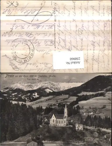 250960,Prein an d. Rax Kirche m. Rax