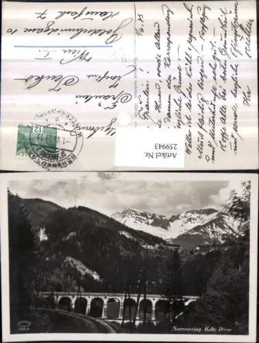 259943,Semmering Semmeringbahn Kalte Rinne Viadukt Bergkulisse