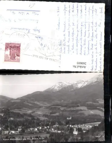 260693,Reichenau Totale geg. Rax Bergkulisse