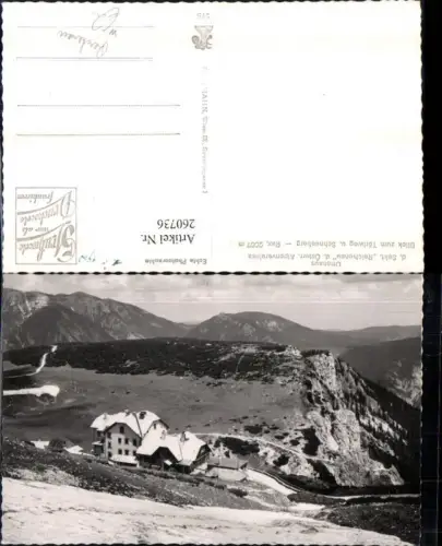 260736,Rax Ottohaus Blick zum Törlweg u. Schneeberg Bergkulisse b. Reichenau