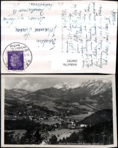 260785,Reichenau Totale m. Raxalpe Bergkulisse