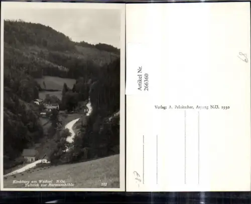 266360,Kirchberg a. Wechsel Talblick z. Hermannshöhle