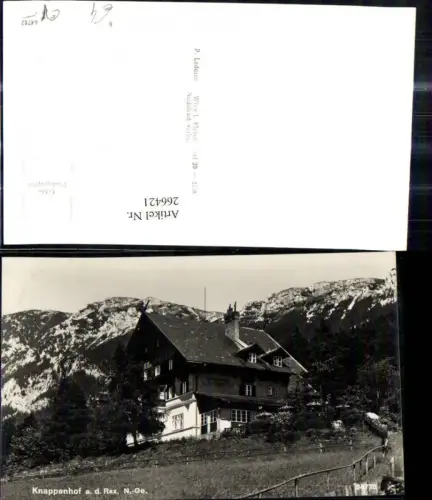 266421,Foto Ak Knappenhof a. d. Rax Reichenau a. d. Rax