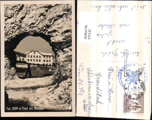 272142,Rax Thörl m. Ottohaus Durchblick b. Reichenau
