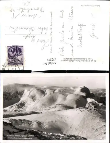 272219,Raxalpe Habsburghaus m. Heukuppe u. Gamseck Bergkulisse b. Reichenau