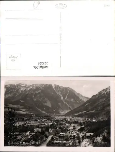272226,Reichenau Totale m. d. Raxalpe Bergkulisse