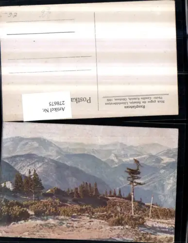 278675,Künstler AK Raxplateau Blick geg. d. Reisalpe Lilienfelderalpen Bergkulisse b. Reichenau