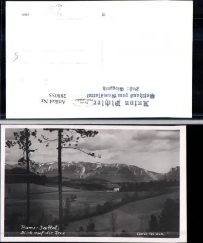 288055,Rams-Sattel b. Gloggnitz Blick auf Rax Bergkulisse