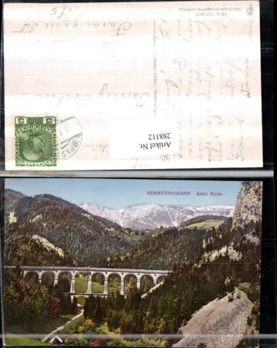 288112,Semmering Semmeringbahn Kalte Rinne Viadukt m. Raxalpe Bergkulisse
