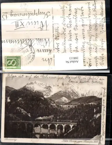 288113,Semmering Semmeringbahn Kalte Rinne Viadukt m. Raxalpe Bergkulisse