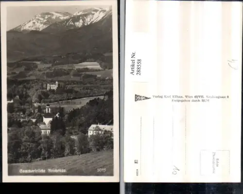 288558,Reichenau an d. Rax Teilansicht Bergkulisse