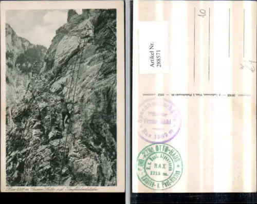 288571,Rax Große Leiter in d. Teufelsbadstube b. Reichenau Bergsteiger