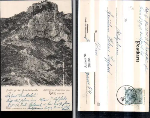 288584,Rax Partie an d. Brandschneide Aufstieg von Kaiserbrunn b. Reichenau