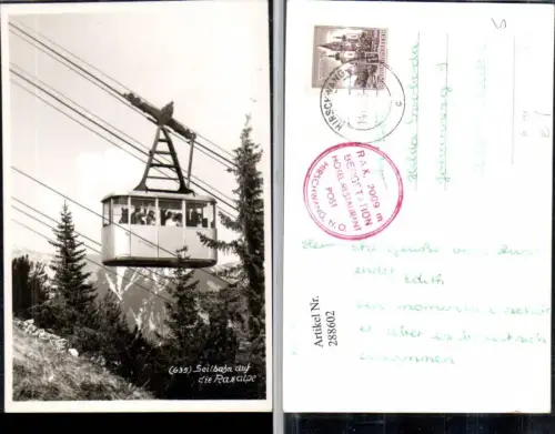 288602,Seilbahn auf d. Raxalpe b. Reichenau