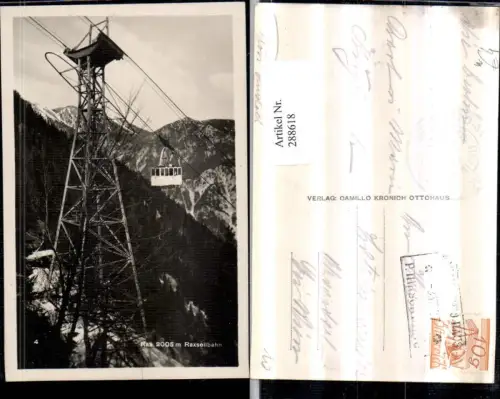 288618,Rax Raxseilbahn Seilbahn Bergkulisse b. Reichenau