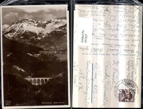 291827,Semmering Semmeringbahn Kalte Rinne Viadukt Bergkulisse
