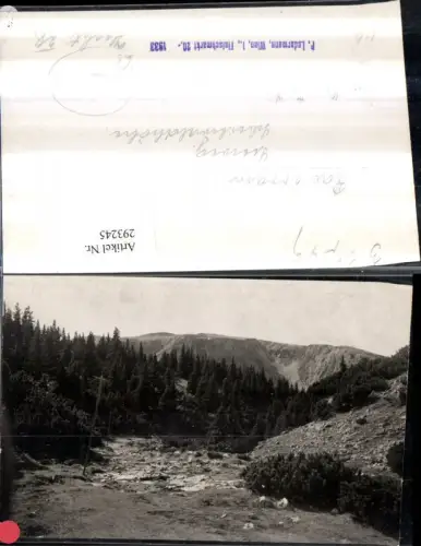 293245,Probedruck Rax Seeweg Scheibwaldhöhe Bergkulisse b. Reichenau pub P. Ledermann