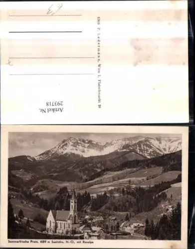293718,Prein an d. Rax Kirche m. Raxalpe Bergkulisse