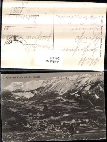 294871,Payerbach Totale mit der Raxalpe Bergkulisse
