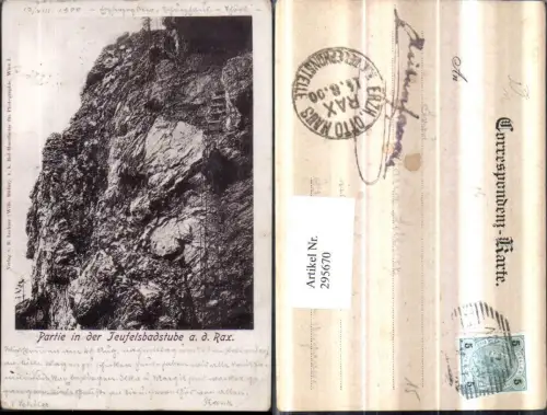 295670,Partie in d. Teufelsbadstube an . Rax b. Reichenau