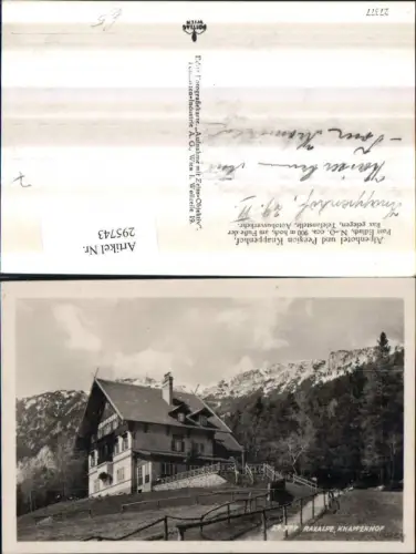295743,Raxalpe Knappenhof Hotel Bergkulisse b. Edlach Reichenau
