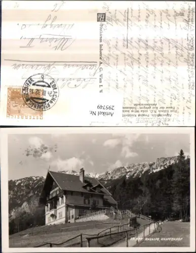 295749,Raxalpe Alpenhotel u. Pension Knappenhof b. Edlach Reichenau Bergkulisse