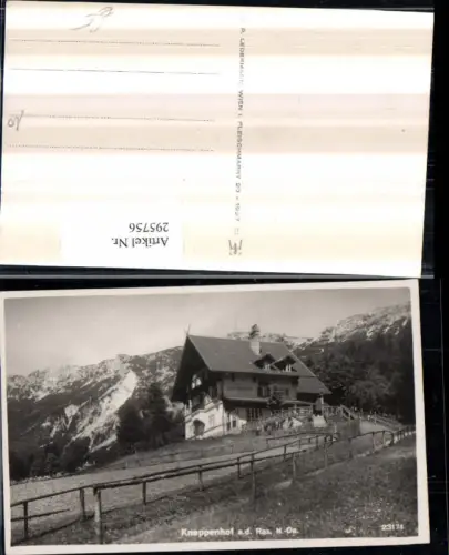 295756,Alpenhotel Knappenhof an d. Rax b. Edlach Reichenau Bergkulisse