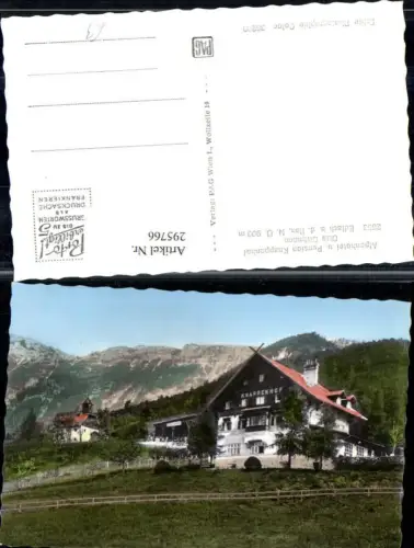 295766,Alpenhotel u. Pension Knappenhof b. Edlach Reichenau an d. Rax Bergkulisse