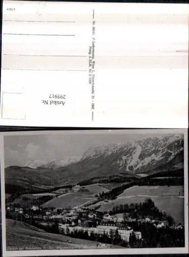 295917,Edlach b. Reichenau Totale m. Marinelazarett geg. Raxalpe Bergkulisse