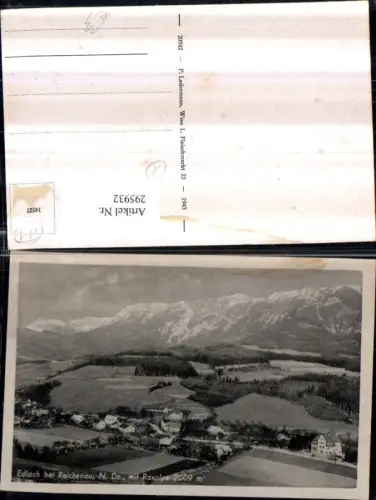 295932,Edlach b. Reichenau Totale m. Raxalpe Bergkulisse