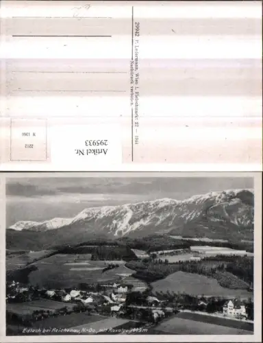 295933,Edlach b. Reichenau Totale m. Raxalpe Bergkulisse