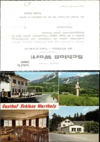 296041,Reichenau Gasthof Pension Schloss Wartholz Bildstock Mehrbildkarte