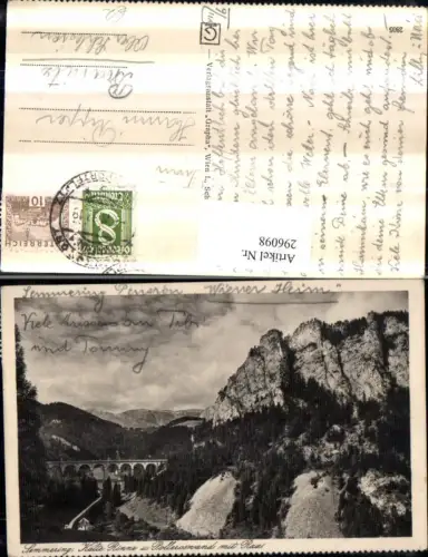 296098,Semmering Viadukt Kalte Rinne u. Polleroswand m. Rax Bergkulisse