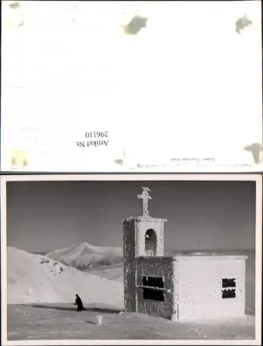 296110,Rax Kirchlein Kirche geg. Schneeberg Bergkulisse Winterbild b. Reichenau