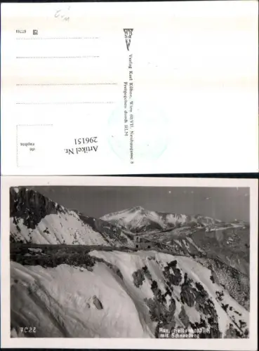 296151,Rax Heldenkapelle m. Schneeberg Bergkulisse b. Reichenau Prein Puchberg