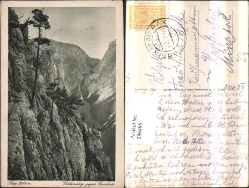 296495,Rax Gothensteig geg. Gaisloch Bergkulisse b. Reichenau