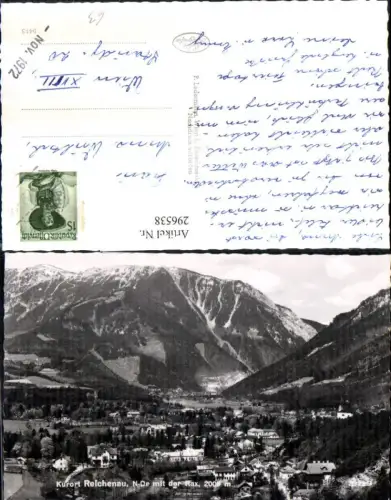 296538,Reichenau Totale m. Rax Bergkulisse