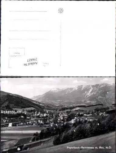 296827,Payerbach Reichenau Totale m. Viadukt geg. Rax Bergkulisse