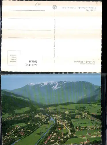 296838,Payerbach Reichenau Totale Bergkulisse Fliegeraufnahme