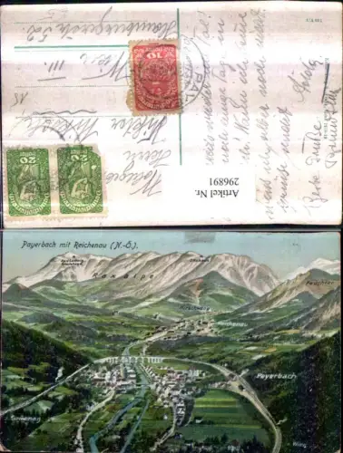 296891,Payerbach Totale m. Reichenau Viadukt Bergkulisse