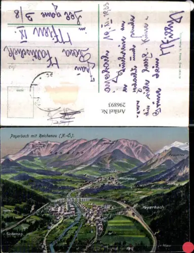 296893,Payerbach Totale m. Reichenau Viadukt Bergkulisse