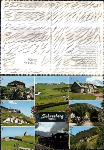 297020,Schneeberg Zahnradbahn Berghütten Kirche b. Puchberg Mehrbildkarte