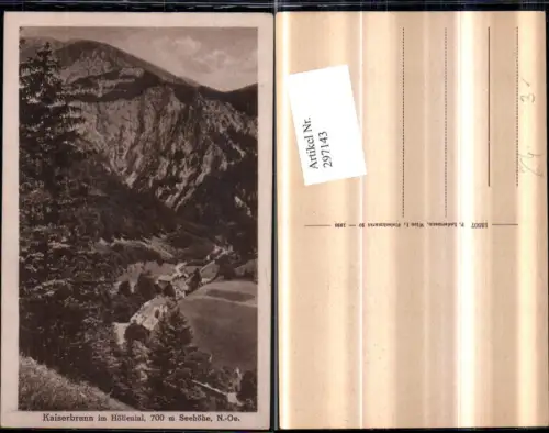 297143,Kaiserbrunn im Höllental Totale Bergkulisse b. Reichenau