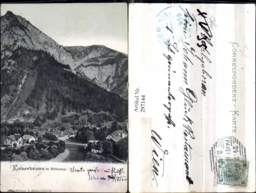 297144,Kaiserbrunn im Höllenthal Höllental Totale Bergkulisse b. Reichenau