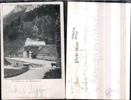 297147,Kaiserbrunn im Höllenthal Höllental Wasserschloss b. Reichenau