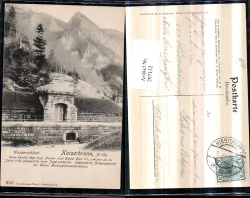 297152,Kaiserbrunn b. Reichenau Wasserschloss Text