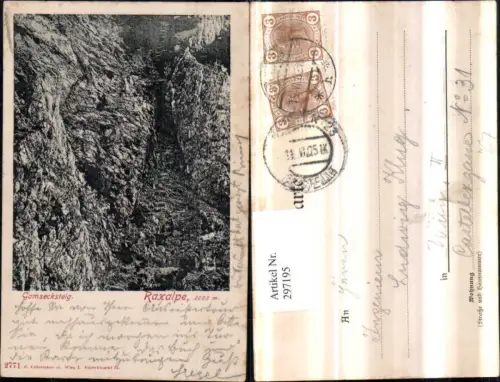 297195,Raxalpe Gamsecksteig b. Reichenau