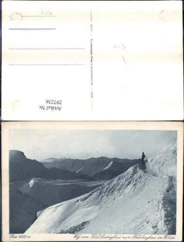 297236,Rax Weg vom Karl-Ludwig-Haus zum Habsburghaus Bergkulisse b. Reichenau Winterbild