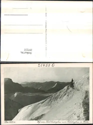 297237,Rax Weg vom Karl-Ludwig-Haus zum Habsburghaus Bergkulisse b. Reichenau Winterbild