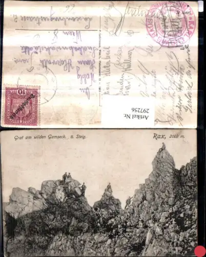 297256,Rax Grat am wilden Gamseck b. Reichenau Schwarzau Bergsteiger